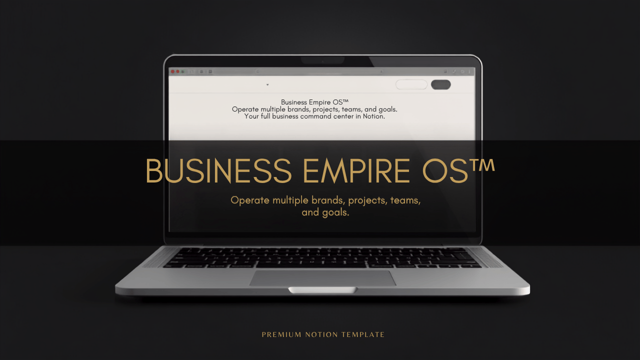 Business Empire OS premium Notion template cover