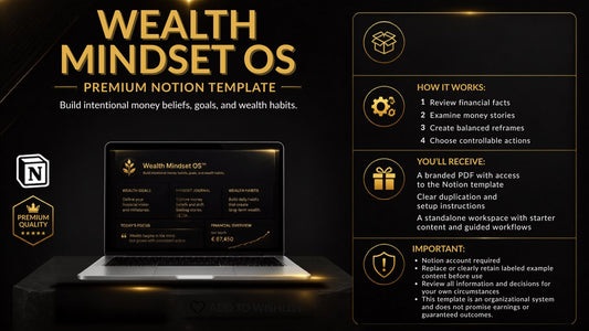 Wealth Mindset OS premium Notion template cover